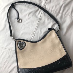 Brighton Cream & Leather Purse